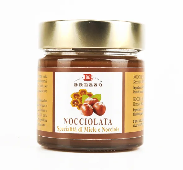 brezzo-nocciolata-crema-di-nocciole-piemonte-igp-e-miele-di-acacia image 1