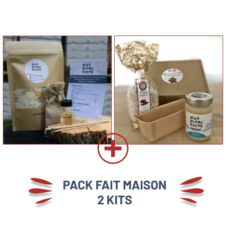 bleu-blanc-ruche-kit-candela-cera-d-api-kit-pan-di-spezie-dolce image 1