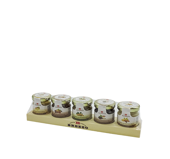brezzo-astuccio-in-legno-5-creme-spalmabili-confezione-regalo image 1
