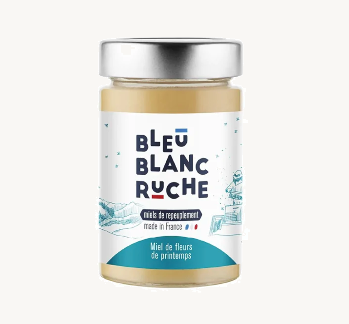 bleu-blanc-ruche-miele-di-fiori-di-primavera-250-g image 1