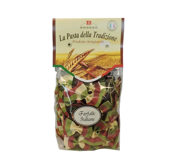 brezzo-farfalle-bianco-rosse-verdi-tricolore-pasta-di-semola image 1