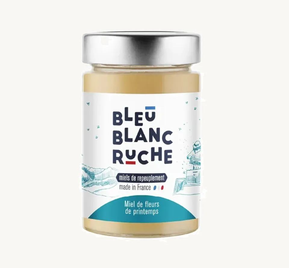 bleu-blanc-ruche-miele-di-fiori-di-primavera-250-g image 1