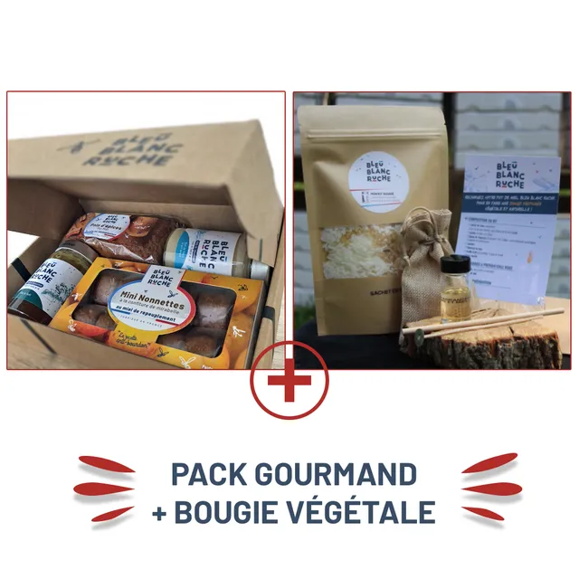 bleu-blanc-ruche-pack-bon-vivant-cofanetto-gourmet-kit-candela image 1